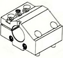 BMT BOLT PATTERN 62x110 BORING BAR HOLDER ID=( 2- 1/ 2)" L=40 SPLIT MAZAK CYBERTECH 4500